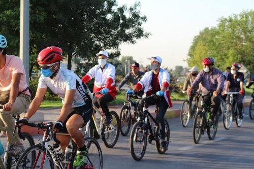همایش دوچرخه‌سواری همگانی در قزوین برگزار شد