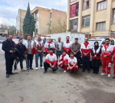 قدردانی ورزشکاران شهرستان البرز از نجاتگران هلال‌احمر قزوین