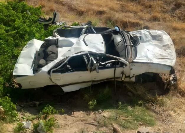 مرگ تلخ راننده ۲۰ ساله بر اثر سقوط خودرو به دره در محور قزوین_تنکابن