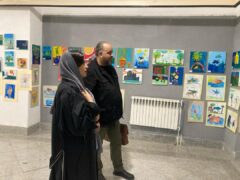 سومین نمایشگاه گروهی دانش آموزان دبستان حکمت به نمایش در آمد